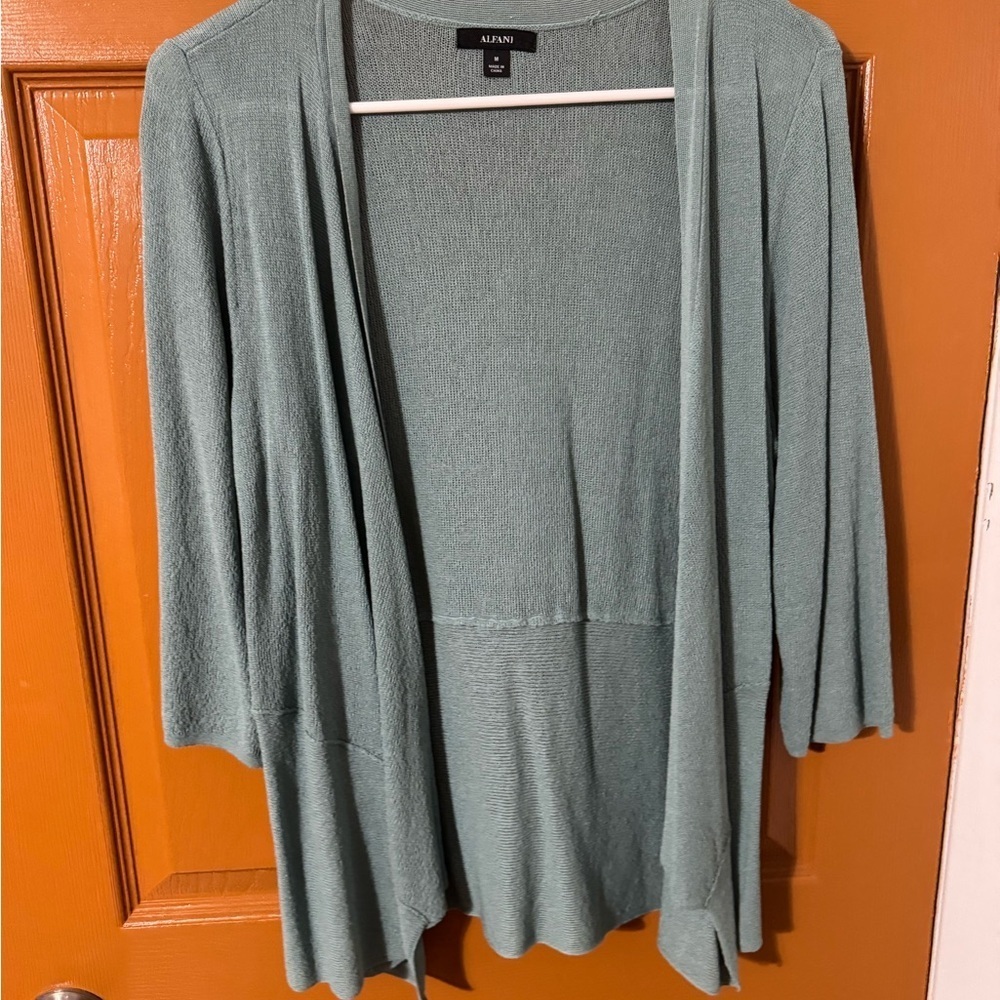 Alfani Women's Draped Cardigan - Soft Green